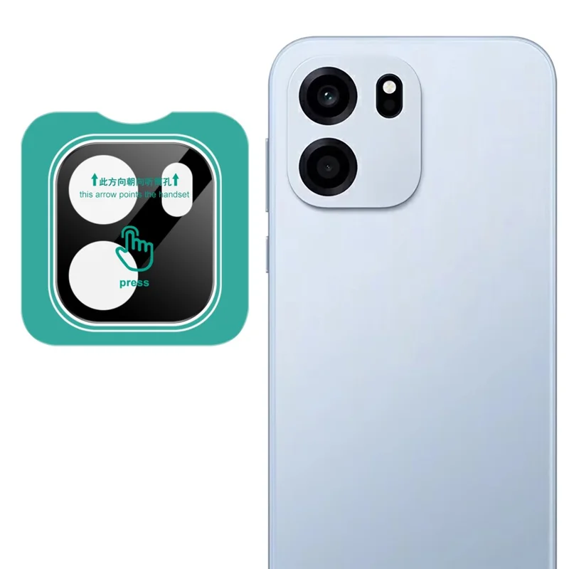 IMAK For OnePlus Turbo 6V 5G Tempered Glass Full Cover Camera Lens Protector with Self Positioning Frame - Black