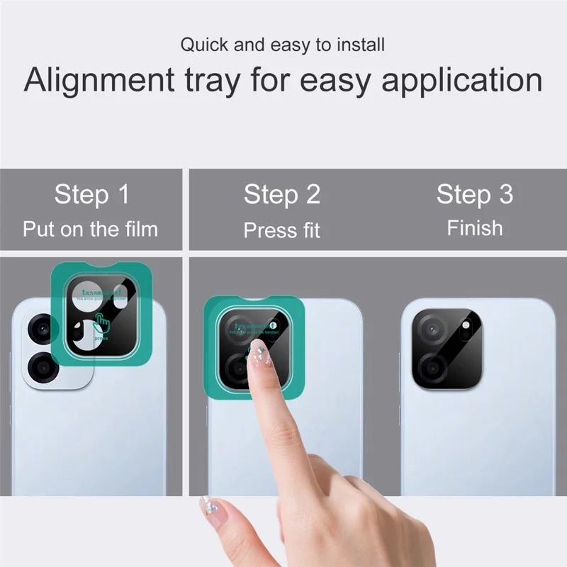 IMAK For OnePlus Turbo 6V 5G Tempered Glass Full Cover Camera Lens Protector with Self Positioning Frame - Black