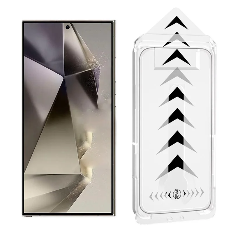 Für Samsung Galaxy S24 Ultra Anti-Spion Vollschirm-Schutz Vollklebe-Displayschutzfolie aus gehärtetem Glas mit staubfreiem Selbstausrichtungs-Tool - Schwarz