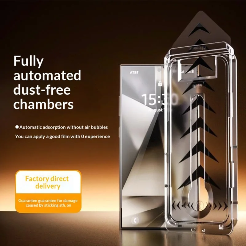 Für Samsung Galaxy S24 Ultra Anti-Spion Vollschirm-Schutz Vollklebe-Displayschutzfolie aus gehärtetem Glas mit staubfreiem Selbstausrichtungs-Tool - Schwarz