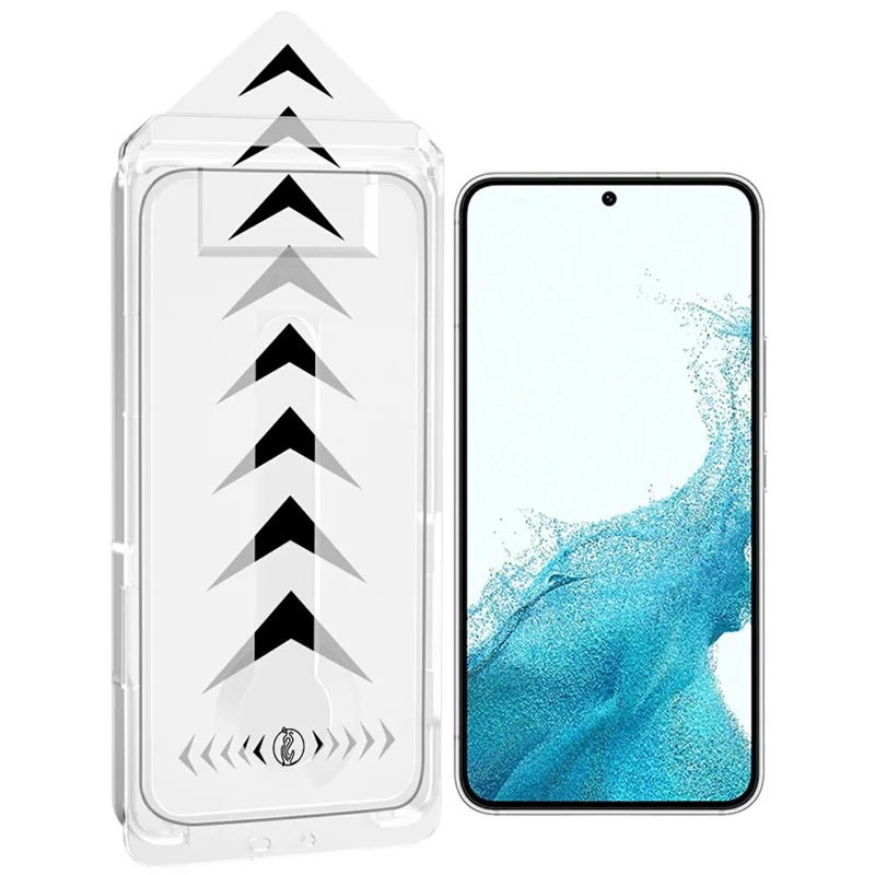 Für Samsung Galaxy S22 5G Anti-Spion Vollbildschutz Vollklebe-Displayschutzfolie aus gehärtetem Glas mit staubfreiem Selbstausrichtungs-Tool - Schwarz