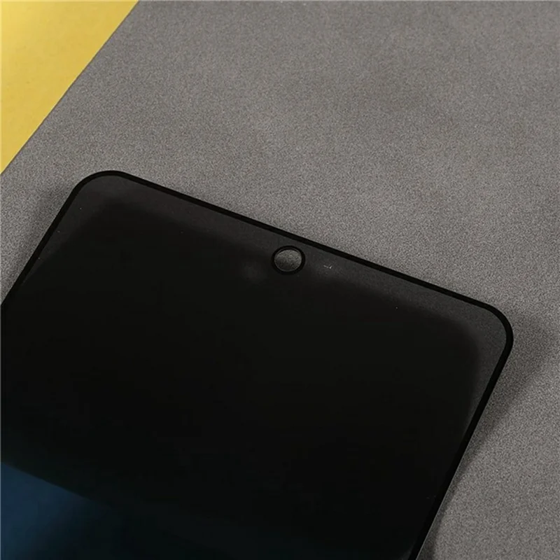 Pour Samsung Galaxy S26 2 pièces protection d'écran en verre trempé anti-espion 180° impression soie couverture complète - Noir