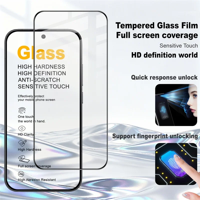IMAK Pro+ Series For Xiaomi Redmi Turbo 5 5G  /  Poco X8 Pro 5G Screen Protector Full Coverage Tempered Glass Film (Fingerprint Unlock) - Transparent
