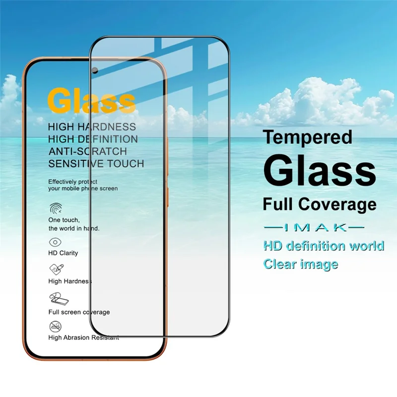 IMAK Pro+ Series For Xiaomi Redmi Turbo 5 Max 5G  /  Poco X8 Pro Max 5G Screen Protector Full Coverage Tempered Glass Film (Fingerprint Unlock) - Transparent