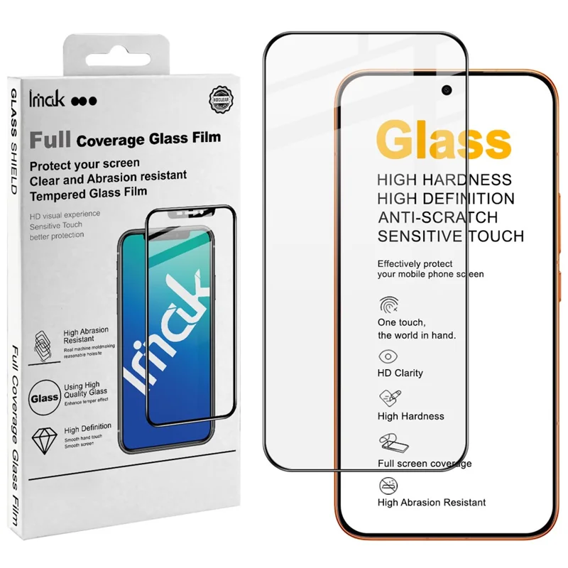 IMAK Pro+ Series For Xiaomi Redmi Turbo 5 Max 5G  /  Poco X8 Pro Max 5G Screen Protector Full Coverage Tempered Glass Film (Fingerprint Unlock) - Transparent