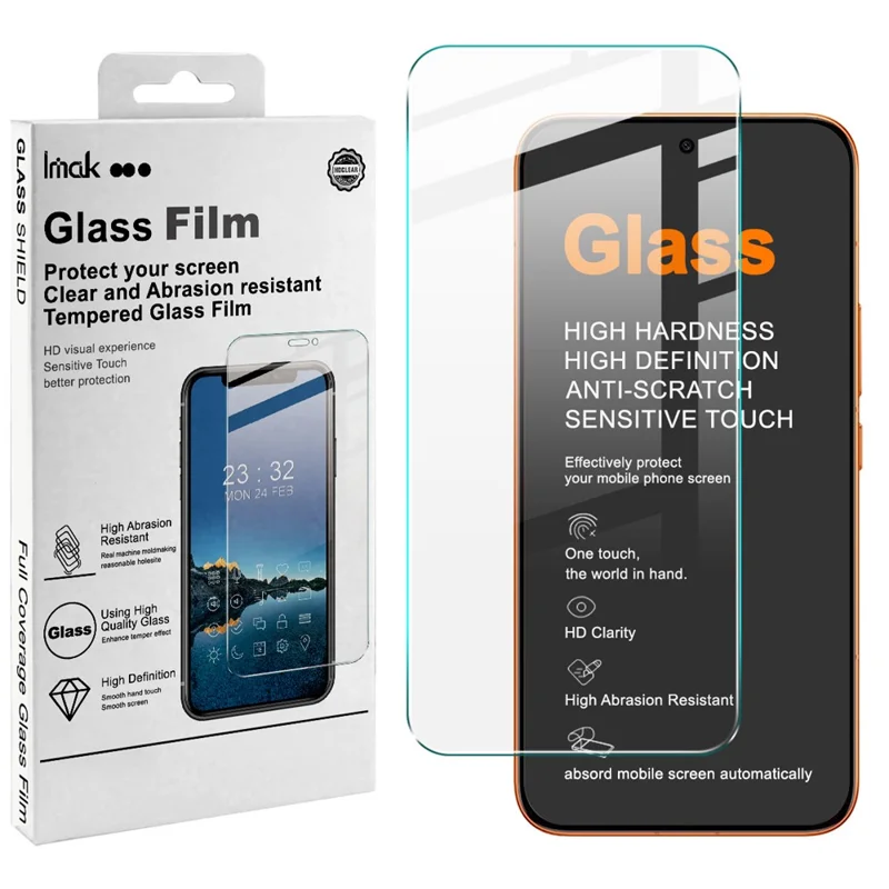 IMAK H Series For Xiaomi Redmi Turbo 5 Max 5G  /  Poco X8 Pro Max 5G Screen Protector Tempered Glass Film (Not Complete Coverage) (Fingerprint Unlock) - Transparent
