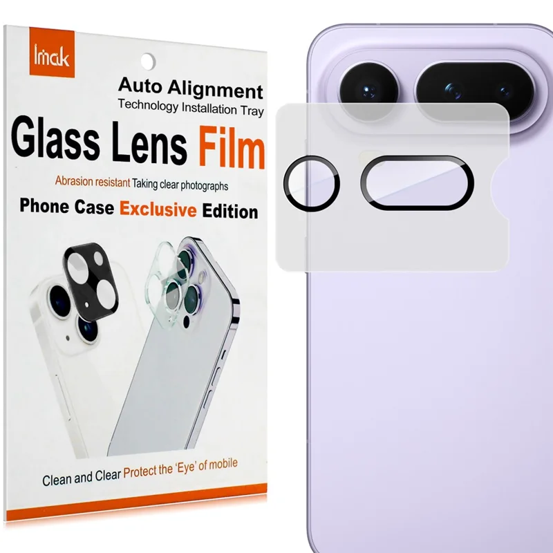 IMAK For Honor Magic8 Pro Air 5G Tempered Glass Camera Lens Protector with Self Positioning Frame (Complete Covering) - Transparent