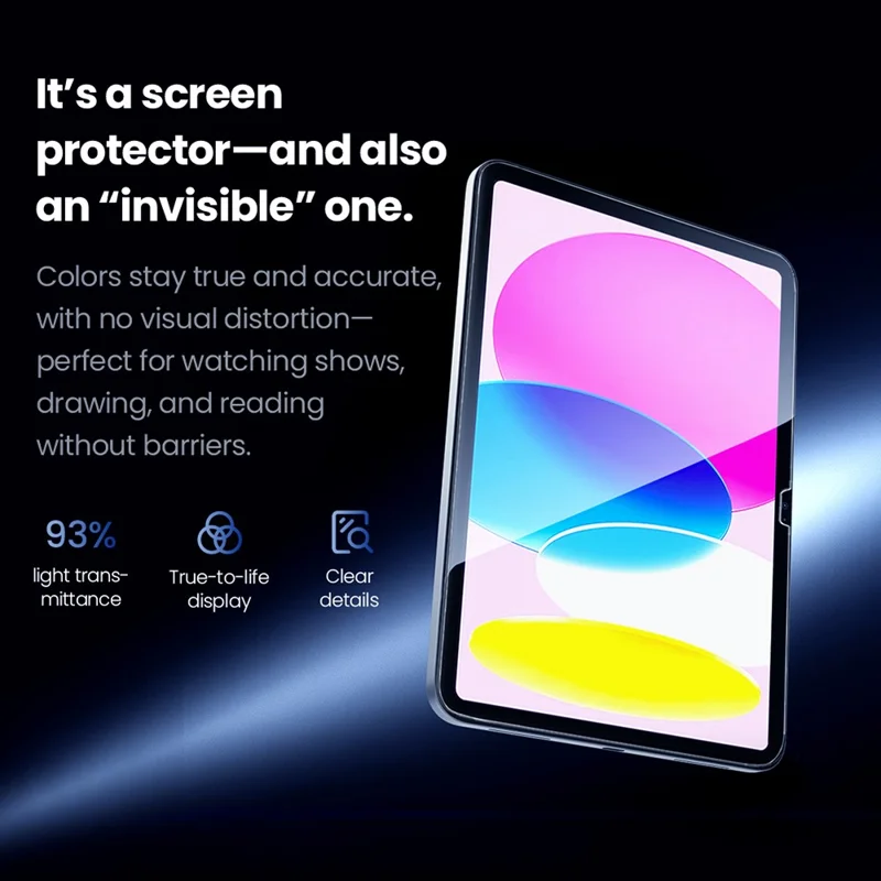 NILLKIN H+ Pro For iPad (2025)  /  10.9 (2022) Screen Protector Full Glue Full Coverage 9H High Aluminium-Silicon Glass Film - Transparent