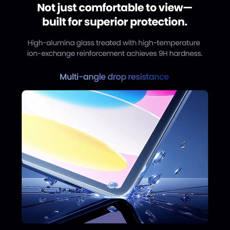 NILLKIN H+ Pro For iPad (2025)  /  10.9 (2022) Screen Protector Full Glue Full Coverage 9H High Aluminium-Silicon Glass Film - Transparent