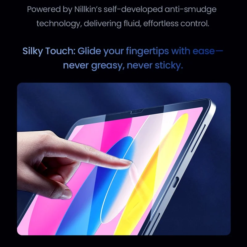 NILLKIN H+ Pro For iPad (2025)  /  10.9 (2022) Screen Protector Full Glue Full Coverage 9H High Aluminium-Silicon Glass Film - Transparent