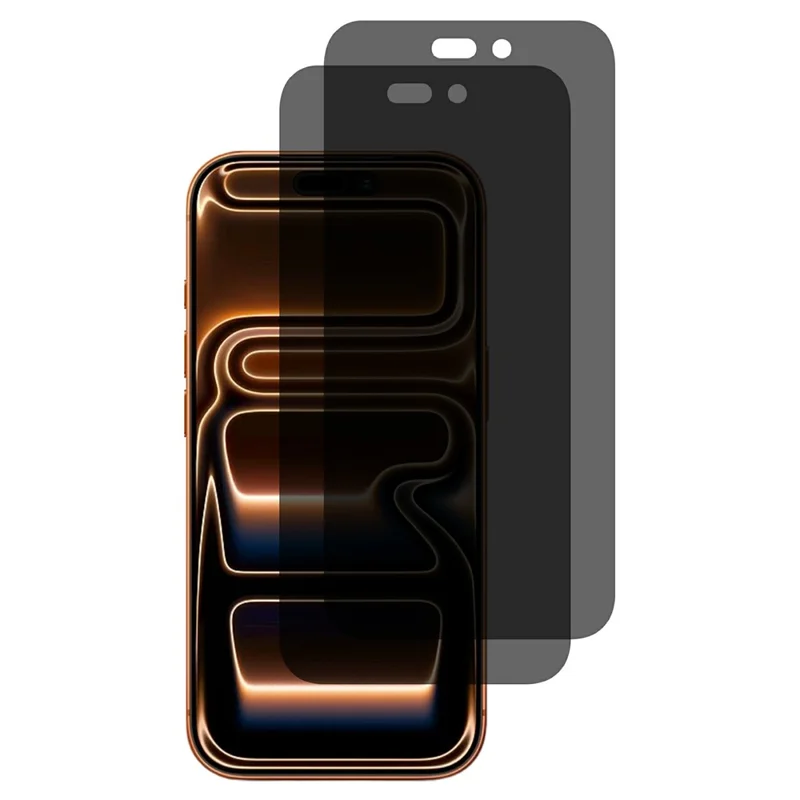 2PCS Anti Spy Tempered Glass For iPhone 17 Pro 180° Privacy Full Coverage Screen Protector - Black