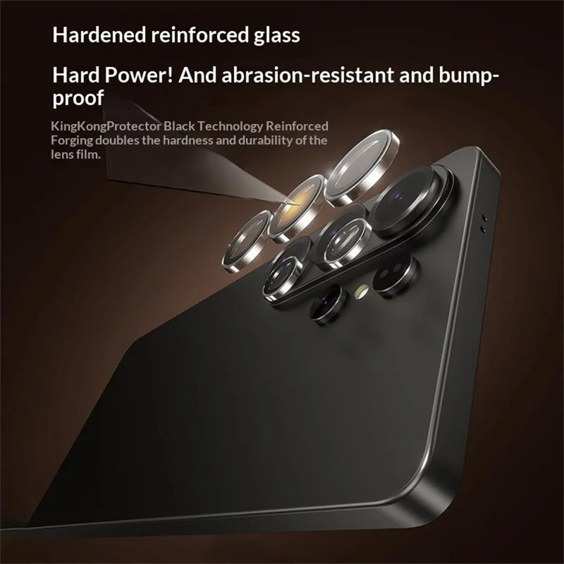 BENKS 1 Set For Samsung Galaxy S26+ Corning Gorilla Glass Full Coverage Camera Lens Protector with Aluminium Alloy Frame - Black