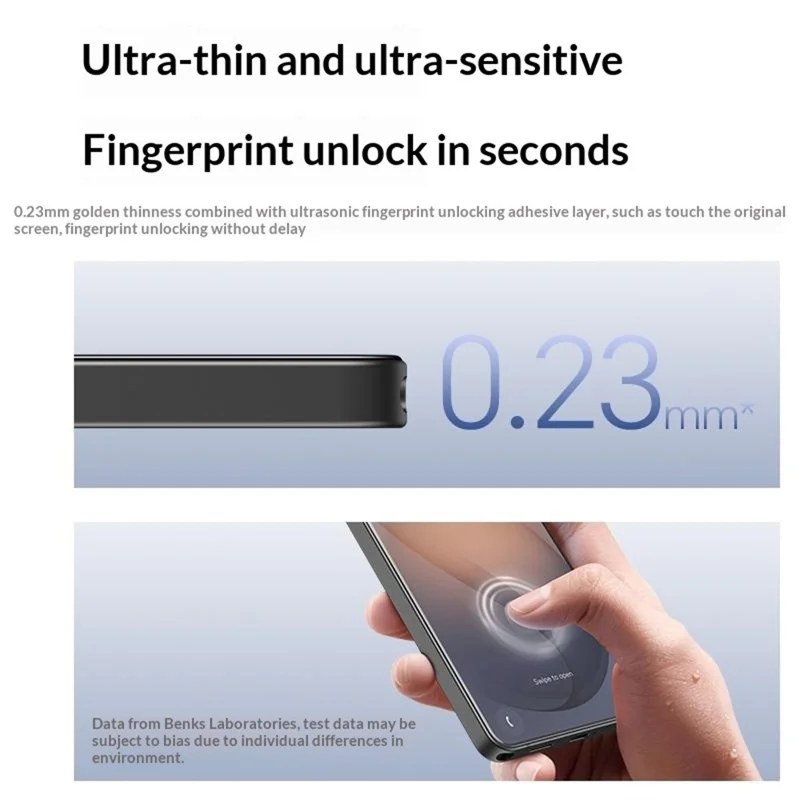 BENKS Zero Arc Serie für Samsung Galaxy S26 / S26 Pro Vollbildschutz 0,23 mm hochfester Aluminium-Silicat-Glas explosionsgeschützte Folie - Transparent