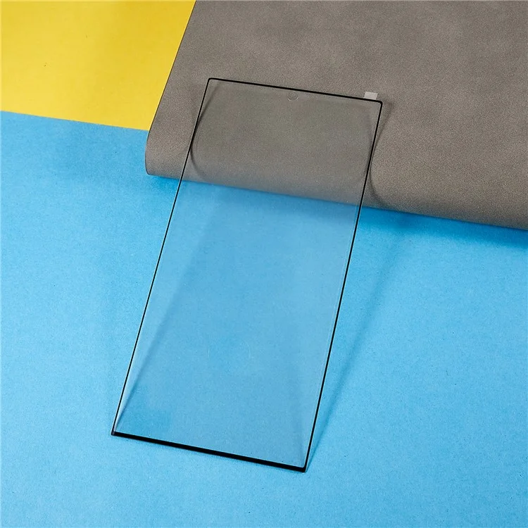 Para Samsung Galaxy S23 Ultra 3D Protector de pantalla completa con pegamento lateral Película de vidrio templado (Compatible con desbloqueo de huella digital)