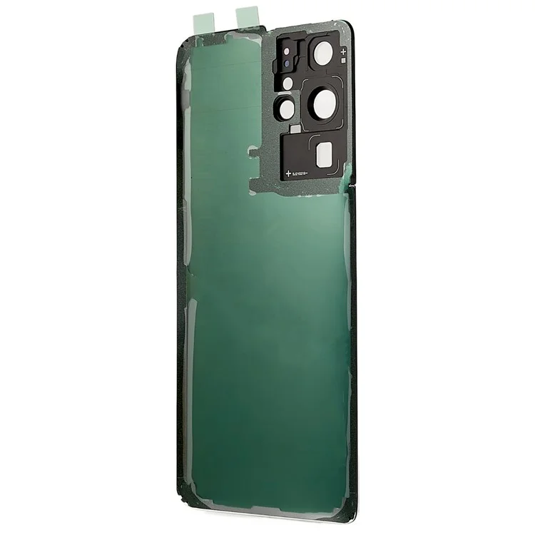 Для Samsung Galaxy S21 Ultra 5G G998 батарейный корпус с клейкой наклейкой + крышка камеры - черный