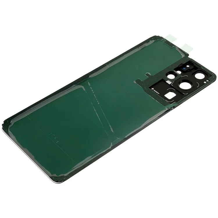 Для Samsung Galaxy S21 Ultra 5G G998 батарейный корпус с клейкой наклейкой + крышка камеры - черный