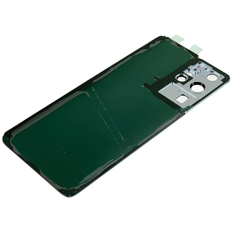 Per Samsung Galaxy S21 Ultra 5G G998 Alloggiamento della batteria con adesivo e copertura dell'obiettivo della fotocamera - Argento