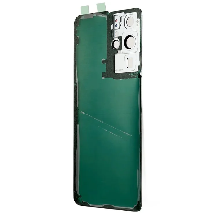 For Samsung Galaxy S21 Ultra 5G G998 Battery Housing with Adhesive Sticker + Camera Lens Cover - White