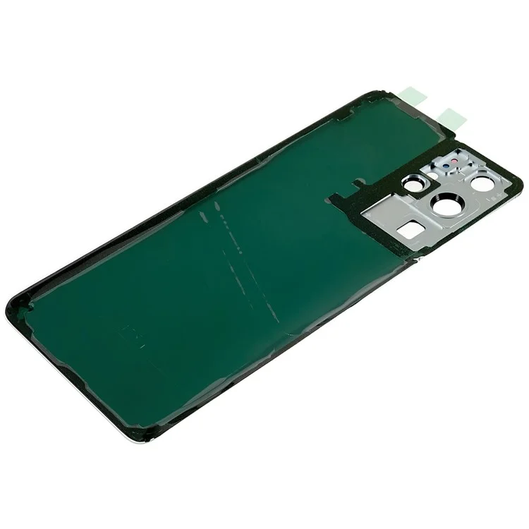 For Samsung Galaxy S21 Ultra 5G G998 Battery Housing with Adhesive Sticker + Camera Lens Cover - White