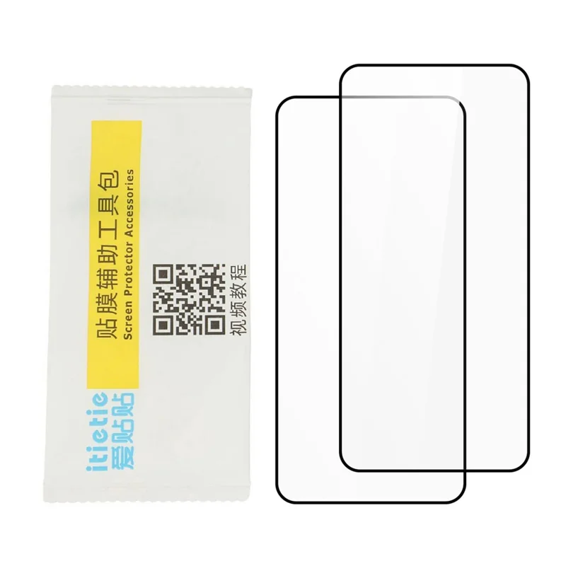 ITIETIE 2 UDS Para Nothing Phone (3a) Lite 5G Cristal Templado 0,25 mm de Aluminio Alto Protector de Pantalla Completa con Impresión de Seda, Película con Adhesivo Completo - Transparente