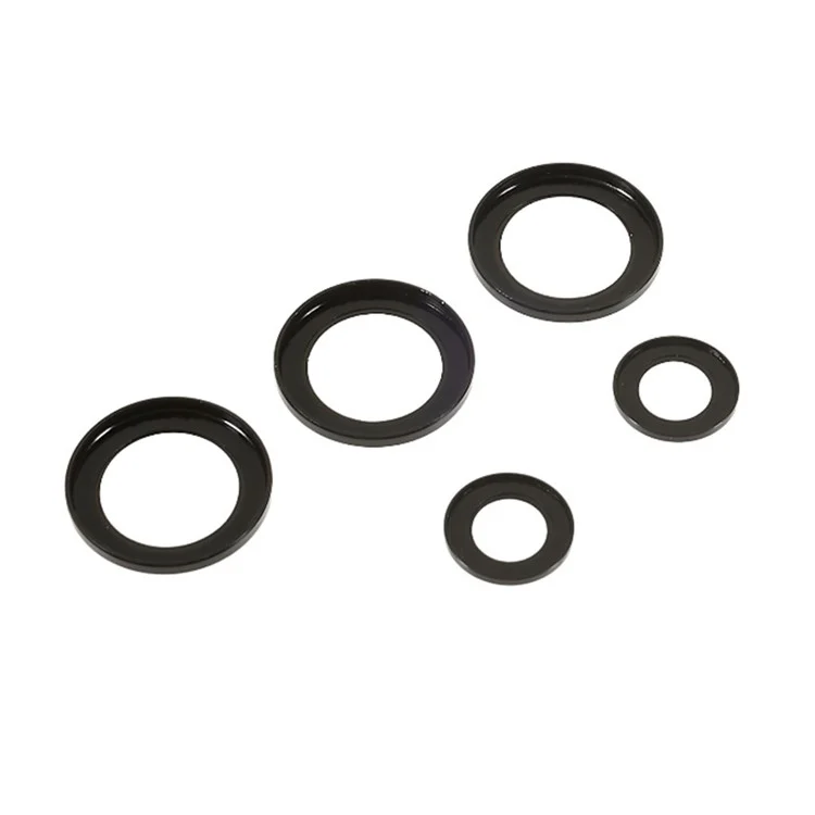 1 Set Para Samsung Galaxy S23 Ultra Hard Metal + Temperano de Vidrio Templado Cámara Trasera Lente Película Protector de Vidrio Súper Transparente - Negro