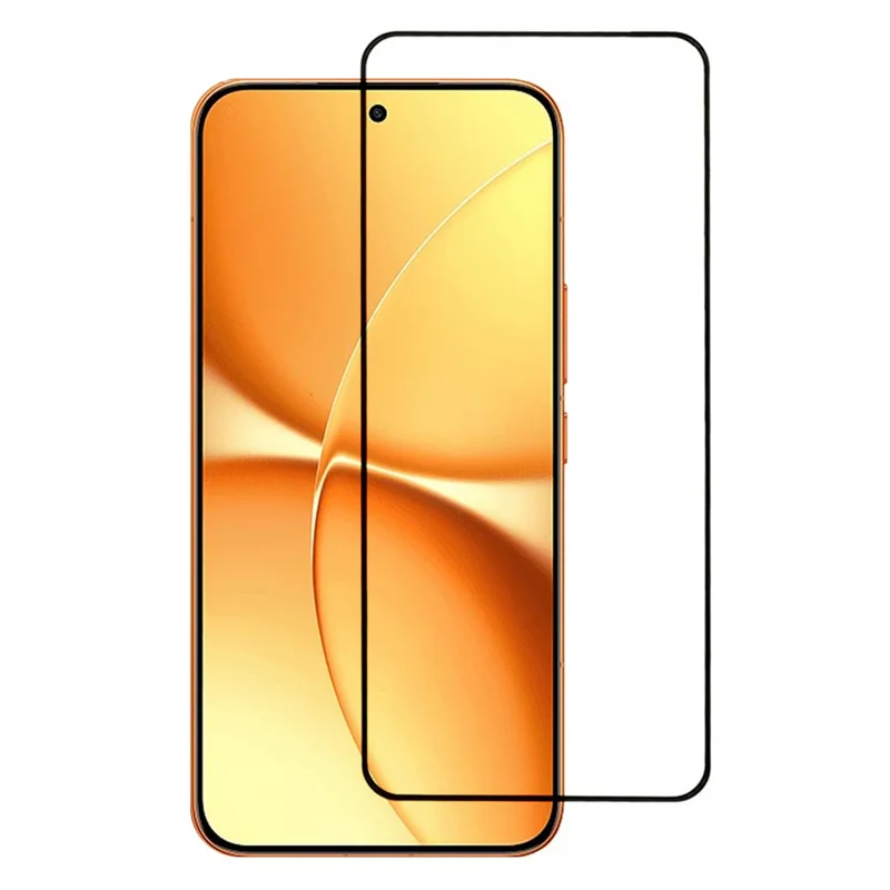 For Xiaomi Redmi Turbo 5 Max 5G Full Screen Protector Full Glue Silk Printing Tempered Glass Film Support Fingerprint Unlock - Transparent