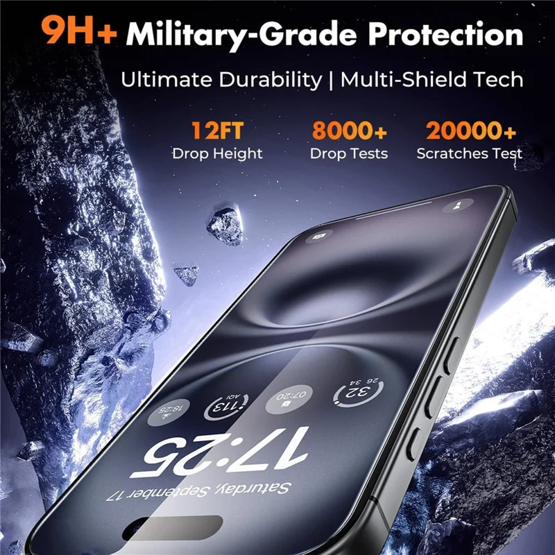 10Pcs for iPhone 17 Pro Max High Definition Full Screen Protector 3D Large Arc Edge High Aluminium-silicon Glass Film - Transparent