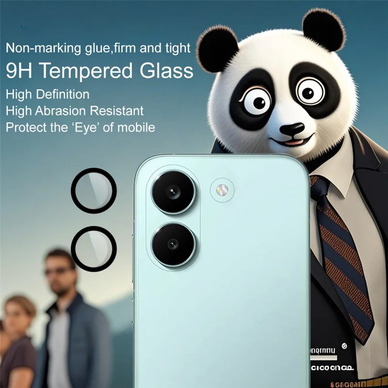 IMAK For Xiaomi Redmi Turbo 5 5G / Poco X8 Pro 5G Tempered Glass Camera Lens Protector with Self Positioning Frame (Complete Covering) - Transparent