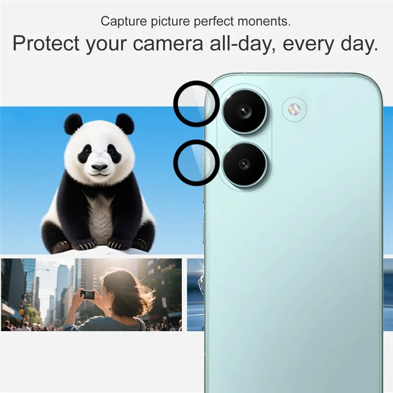 IMAK For Xiaomi Redmi Turbo 5 5G / Poco X8 Pro 5G Tempered Glass Camera Lens Protector with Self Positioning Frame (Complete Covering) - Transparent