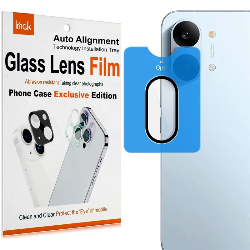 IMAK Für Xiaomi Redmi Turbo 5 Max 5G / Poco X8 Pro Max 5G Gehärtetes Glas Objektivschutz mit Selbstpositionierungsrahmen (Vollständige Abdeckung) – Transparent