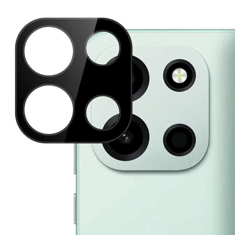 For OnePlus Turbo 6 5G Tempered Glass Lens Protector Silk Printing Camera Lens Film - Black