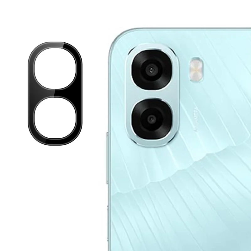 For Oppo A6x 4G Tempered Glass Lens Protector Silk Printing Camera Lens Film - Black