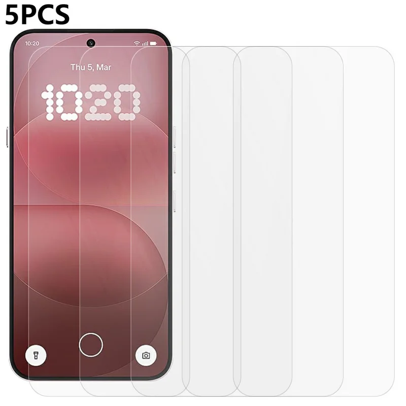 5Pcs For Nothing Phone (4a) Pro Front Screen Protector 0.3mm 2.5D Tempered Glass Film, Not Full Covering - Transparent