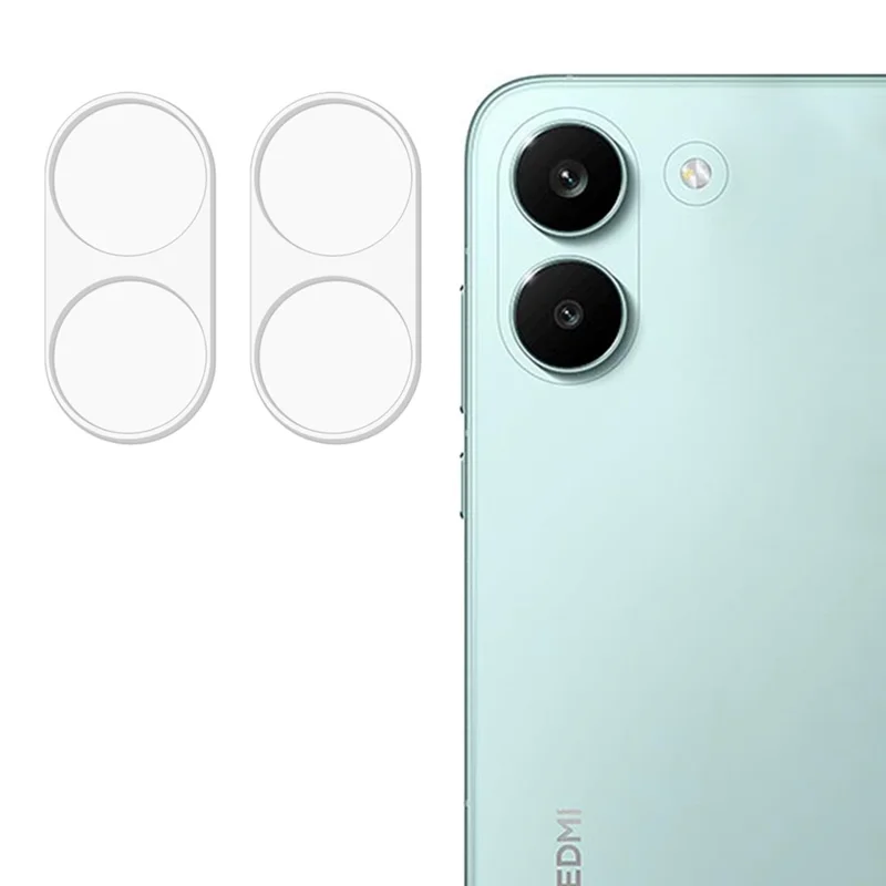 2Pcs For Xiaomi Poco X8 Pro 5G / Redmi Turbo 5 5G Full Coverage Camera Lens Protector 3D Arc Edge Anti-Scratch Tempered Glass Lens Film - Transparent