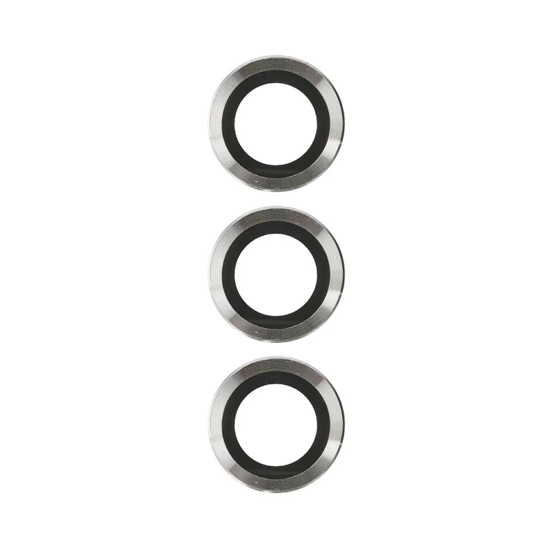 Pour Samsung Galaxy S26 1 Set Protecteur d'objectif caméra avec cadre métallique + film d'objectif en verre trempé - Argent titane