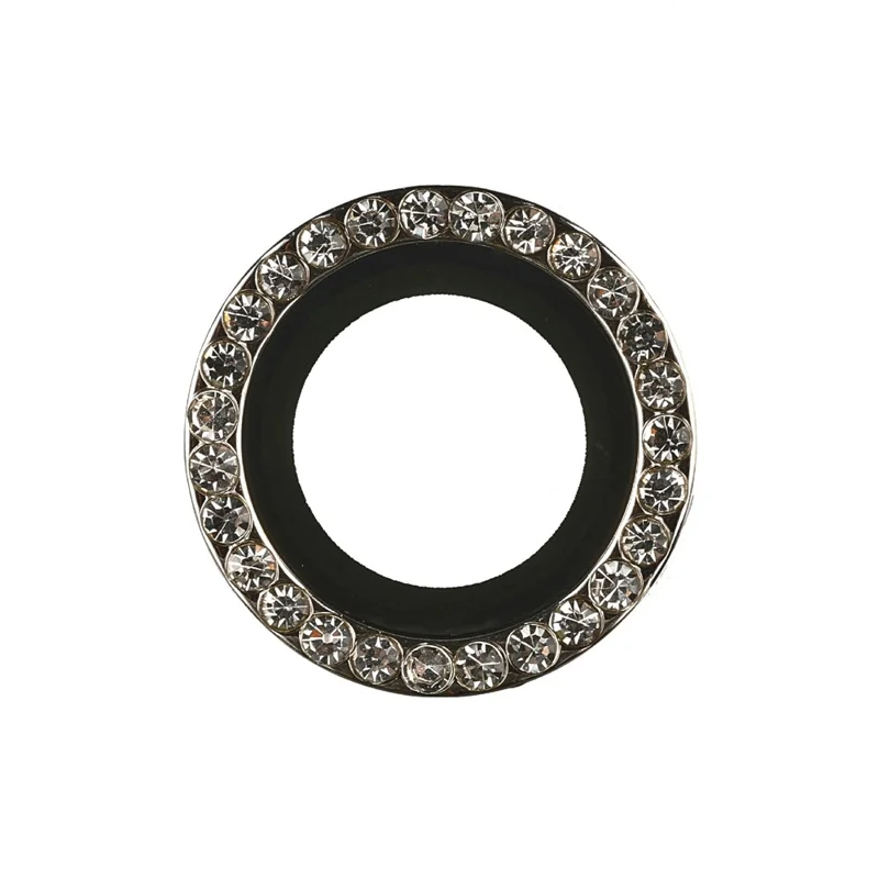 Protection d'objectif pour iPhone Air avec anneau strass en verre trempé (non couvrant intégralement) - Argent