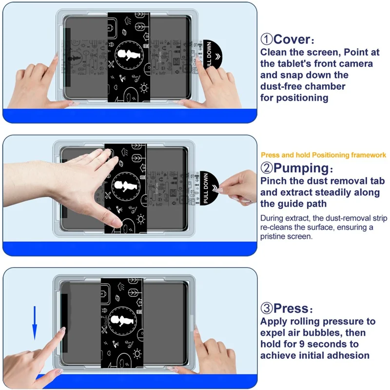 IMAK для iPad mini (2024) / (2021) Закаленное стекло, протектор полного экрана с инструментом для установки без пыли — прозрачный
