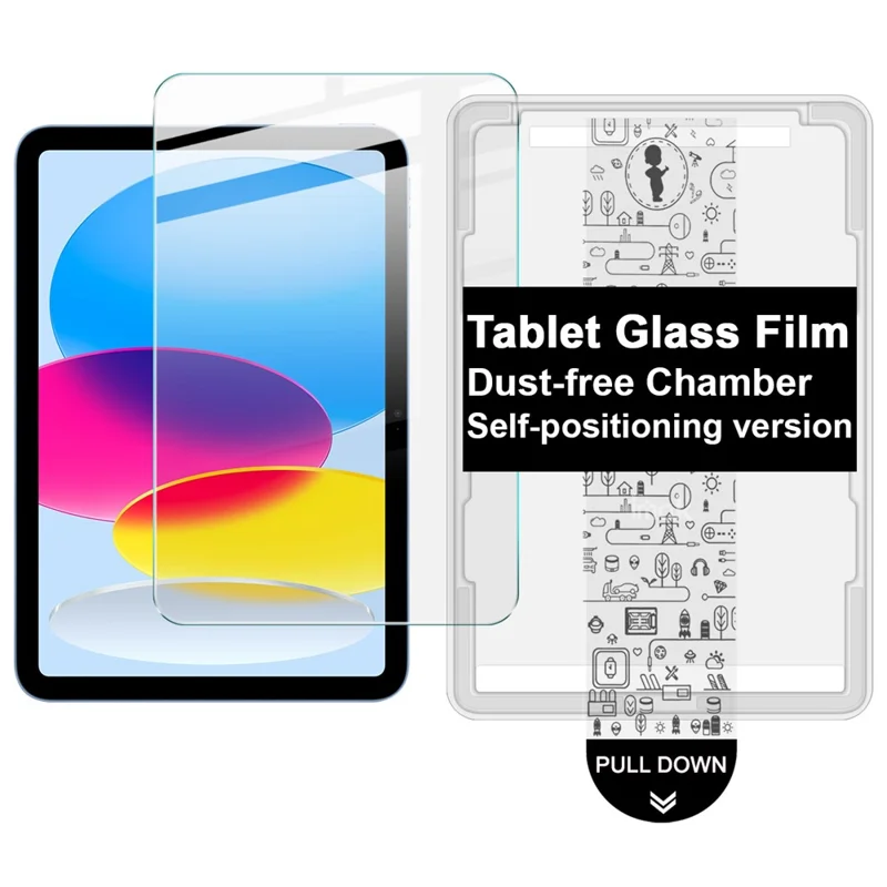 IMAK For iPad (2025) / iPad 10.9 (2022) Tempered Glass Full Screen Protector with Dust-free Installation Tool - Transparent