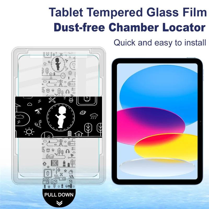 IMAK For iPad (2025) / iPad 10.9 (2022) Tempered Glass Full Screen Protector with Dust-free Installation Tool - Transparent