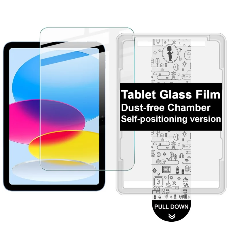 IMAK For iPad (2025) / iPad 10.9 (2022) Tempered Glass Full Screen Protector with Dust-free Installation Tool - Transparent