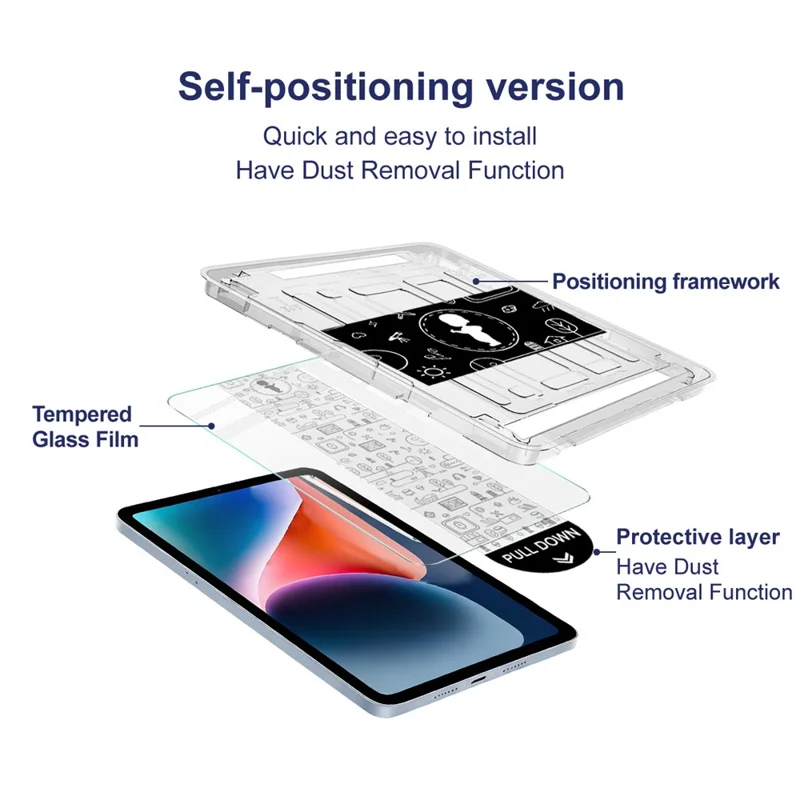 IMAK For iPad (2025) / iPad 10.9 (2022) Tempered Glass Full Screen Protector with Dust-free Installation Tool - Transparent