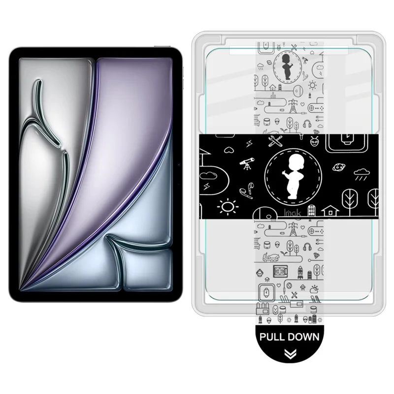 IMAK For iPad Air 13 (2025) Tempered Glass Full Screen Protector with Dust-free Installation Tool - Transparent