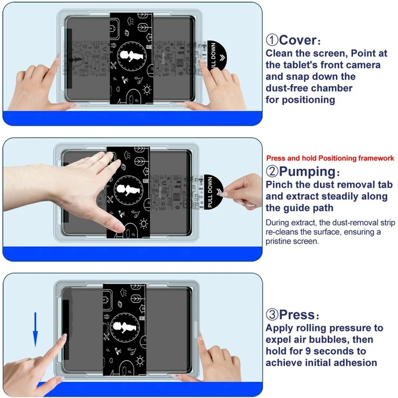 IMAK Für iPad Pro 13 (2025) / (2024) Gehärtetes Glas Vollbildschutzfolie mit staubfreiem Montagewerkzeug - Transparent