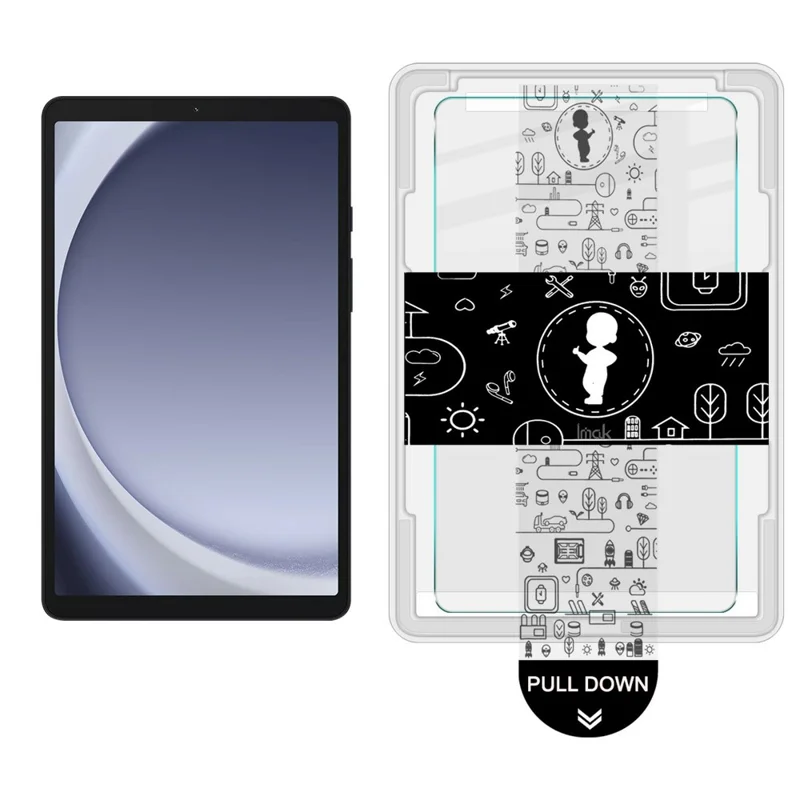 IMAK For Samsung Galaxy Tab A9 Tempered Glass Full Screen Protector with Dust-free Installation Tool - Transparent