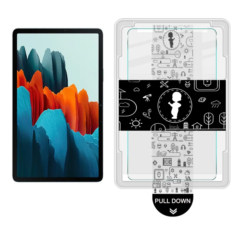 IMAK для Samsung Galaxy Tab S7 Закаленное стекло Защита полного экрана с инструментом для установки без пыли - Прозрачное