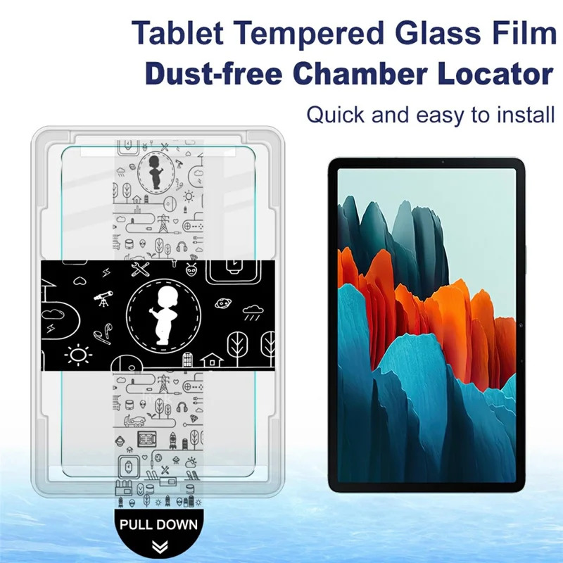 IMAK для Samsung Galaxy Tab S7 Закаленное стекло Защита полного экрана с инструментом для установки без пыли - Прозрачное