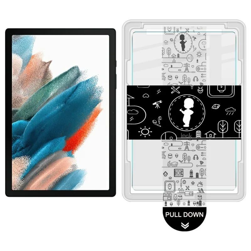 IMAK For Samsung Galaxy Tab A8 10.5 (2021) Tempered Glass Full Screen Protector with Dust-free Installation Tool - Transparent