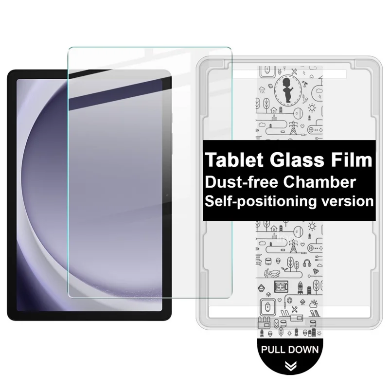 IMAK For Samsung Galaxy Tab A9+ Tempered Glass Full Screen Protector with Dust-free Installation Tool - Transparent