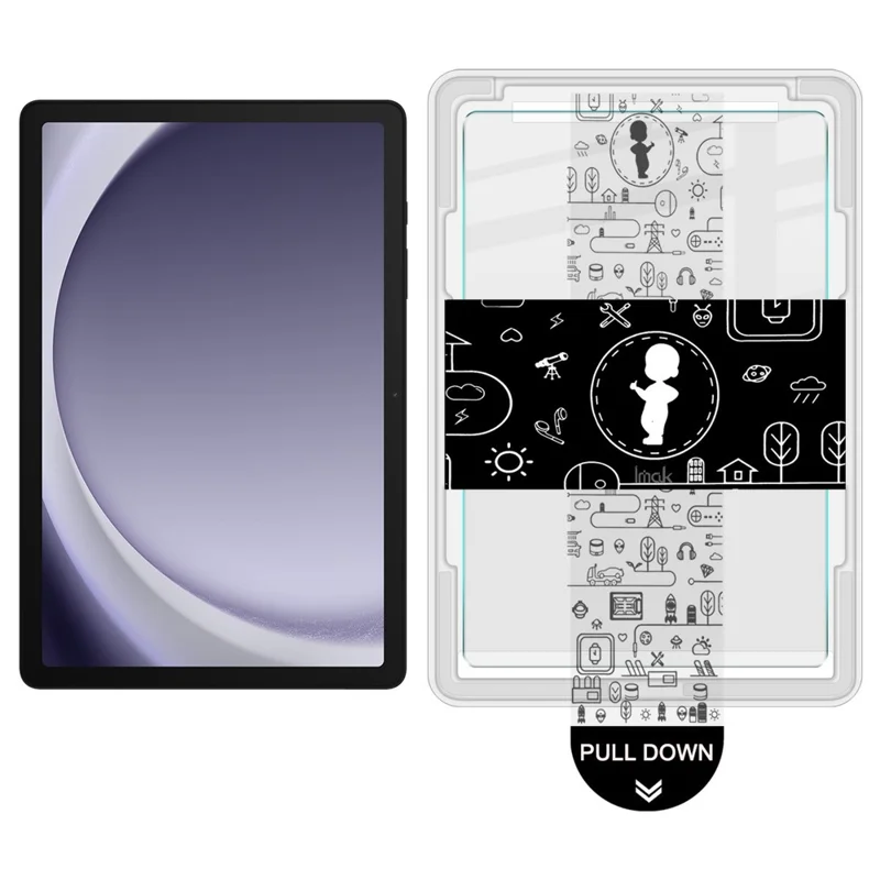 IMAK For Samsung Galaxy Tab A9+ Tempered Glass Full Screen Protector with Dust-free Installation Tool - Transparent