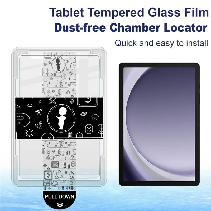 IMAK For Samsung Galaxy Tab A9+ Tempered Glass Full Screen Protector with Dust-free Installation Tool - Transparent